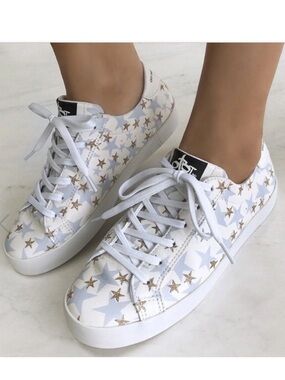 NEW OTBT Court Star Print Sneakers 9M Leather Made In Brazil NWOB